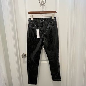 Black vinyl pants from top shop. Size: 4